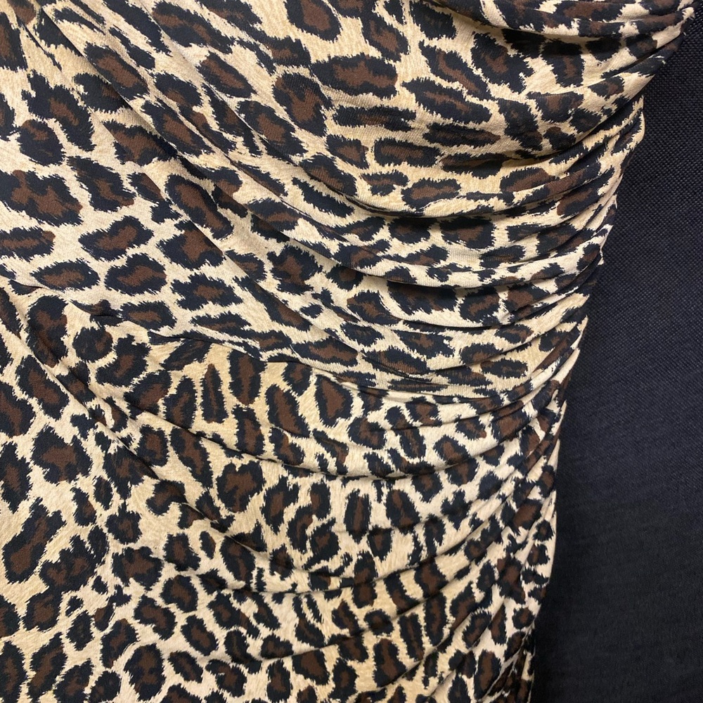 Lauren Ralph Lauren Leopard Print One Shoulder Dress - Picture 2 of 3